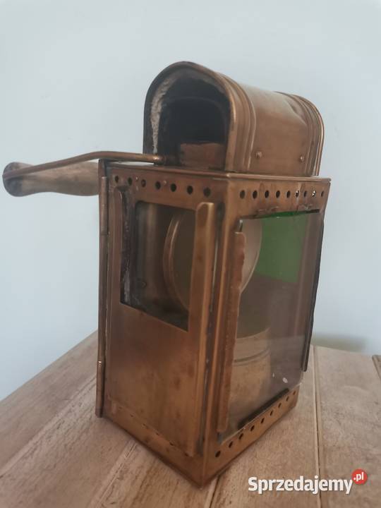 Stara lampa kolejowa na karbid z lat 30 tych Kraków
