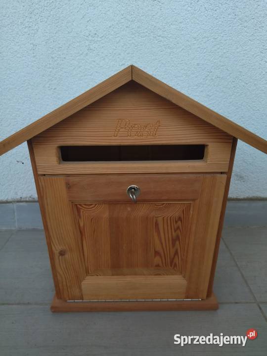 Skrzynka na listy drewniana zamykana na klucz Siedlisko