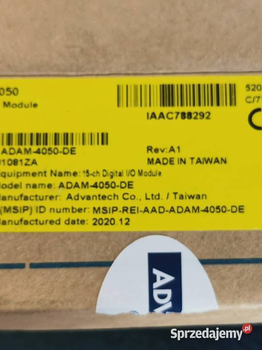 Moduł I O Advantech ADAM4050 DI DO Liczba wejść Wrocław
