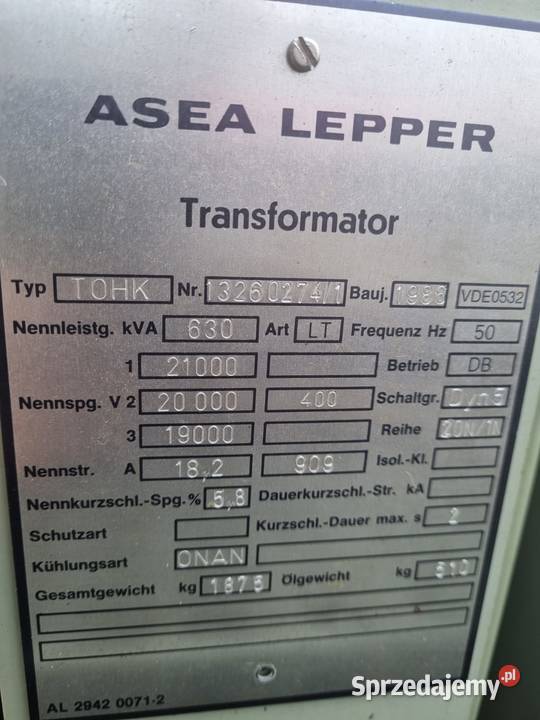 Transformator olejowy 315 400 500 kVa świętokrzyskie Kielce