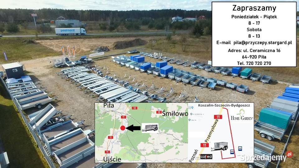 Laweta Lorries 55x21m 3500DMC 13 uchylna raty lawety Do samochodów osobowych