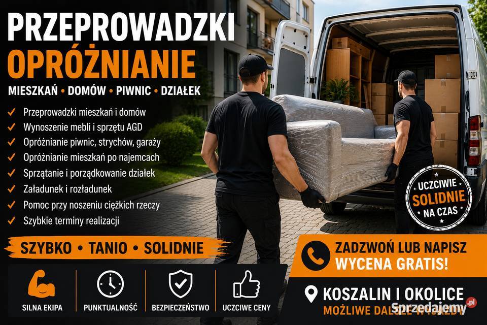 Przeprowadzki i opróżnianie mieszkań Koszalin do
