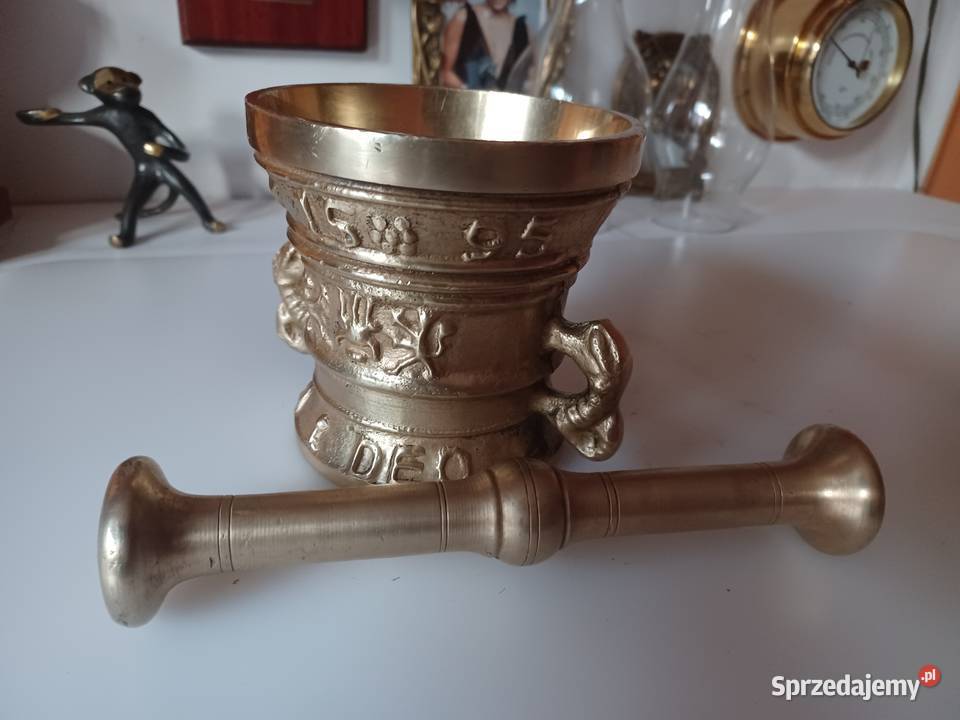 Duży moździerz mosiężny Kolekcja wielkopolskie Poznań