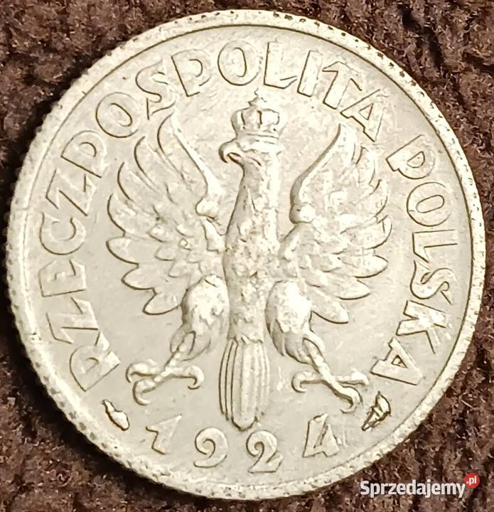 1 Żniwiarka 1924 r mennica Paryż oryginał Numizmatyka Kolekcje Konin