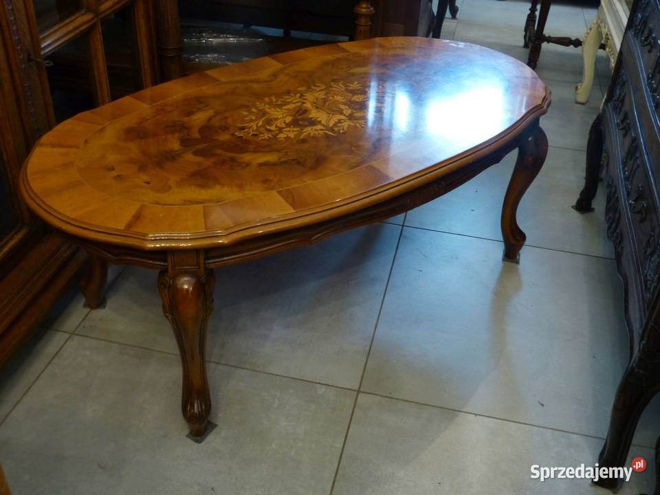 Wspaniały intarsjowany stolik ludwikowskisklep Dąbrowa Górnicza