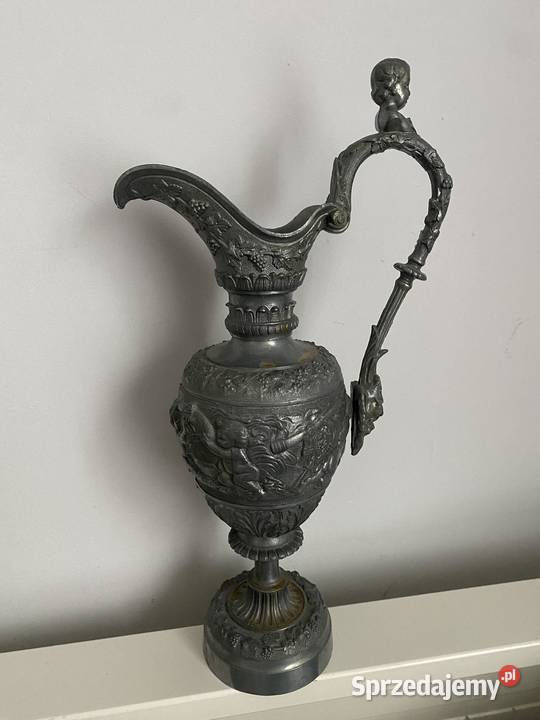 stara antyczna amfora cyna cynowa rzeźbiona małopolskie Kraków