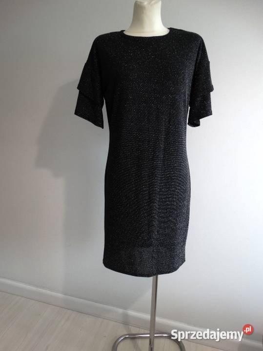 Sukienka Brokatowa Czarna Wieczorowa Imprezowa Łomża sprzedam