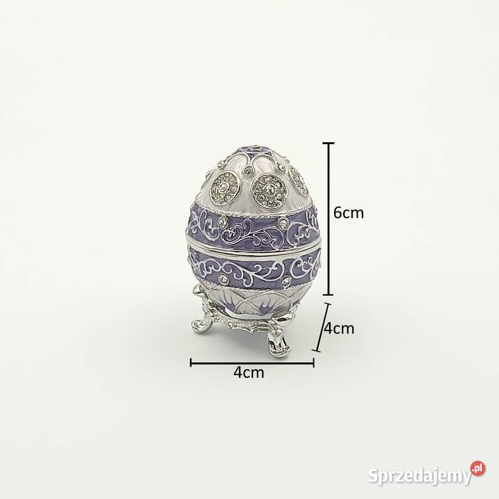 Jajko jajo faberge pojemniki szkatułka fioletowe Szkatułki i pudełeczka sprzedam