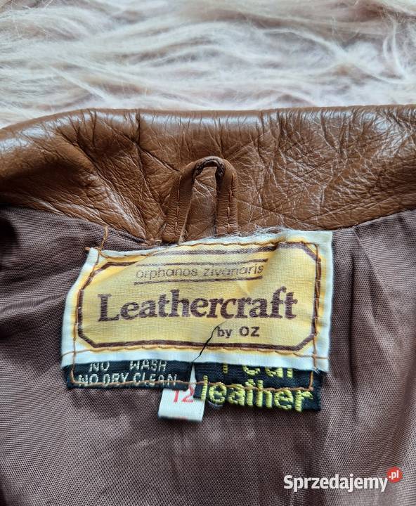 Świetna skórzana kurtka brązowa skóra naturalna sprzedam