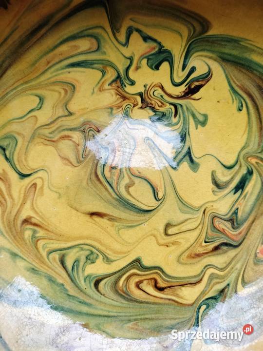 Stara Głęboka ceramiczna misa maziaje PRL Choszczno