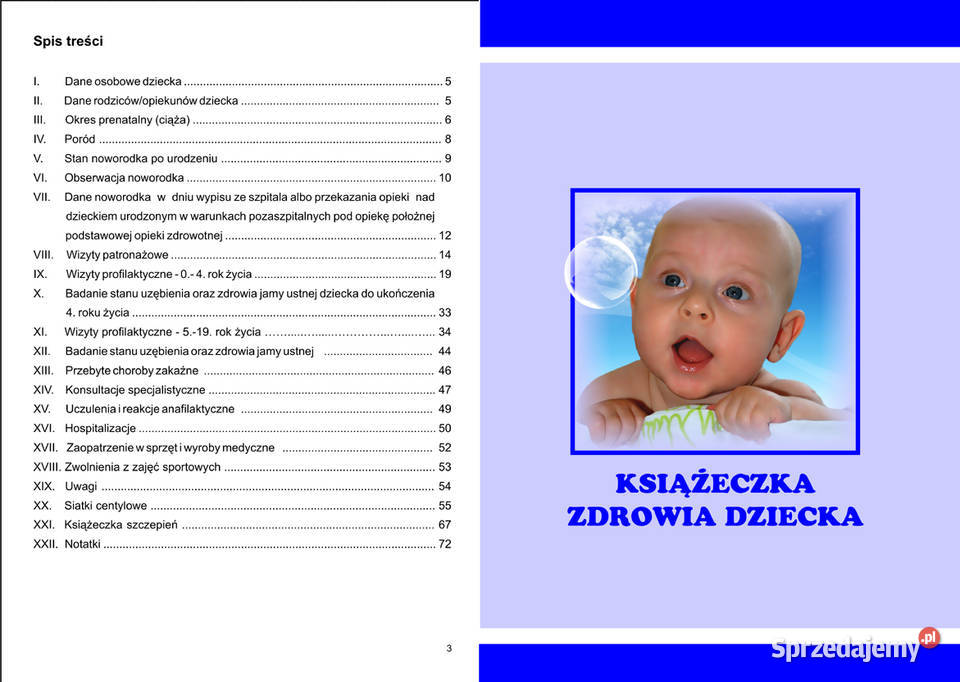 Książeczka Zdrowia Dziecka Aktualny Wzór okładka Włocławek