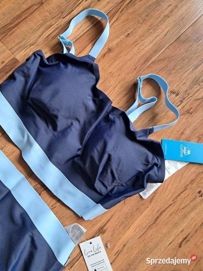 nowy granatowy dwuczęściowy strój kąpielowy świętokrzyskie Sandomierz