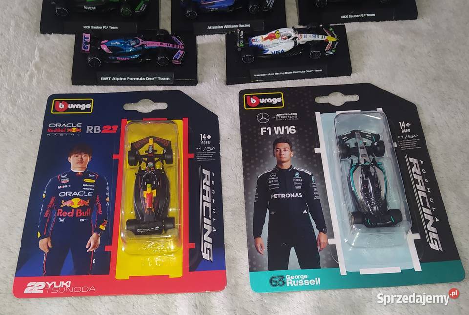 HOT WHEELS BBURAGO FORMUŁA 1 Skala 164 16 sztuk pomorskie Gdańsk