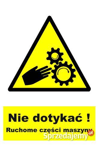 Naklejka Nie dotykać Ruchome części maszyny Kamionna