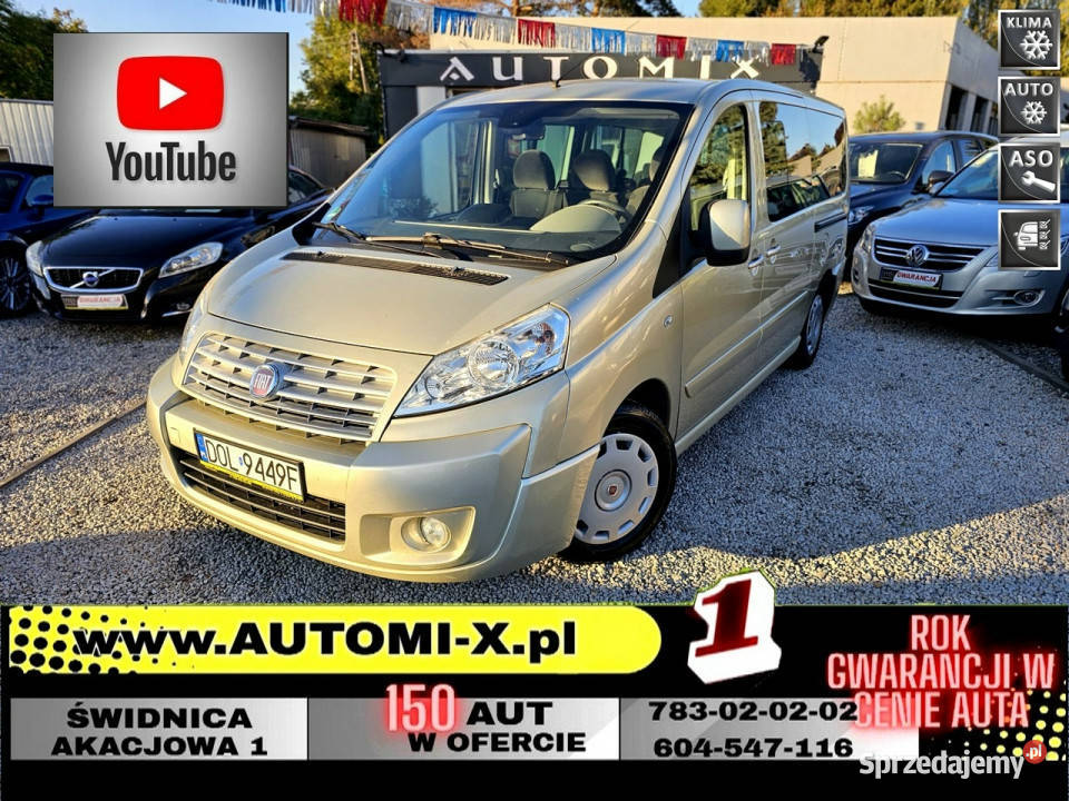 Fiat Scudo LONG 20HDI Nawiewy Panorama 8 Os HAK komputer pokładowy Świdnica