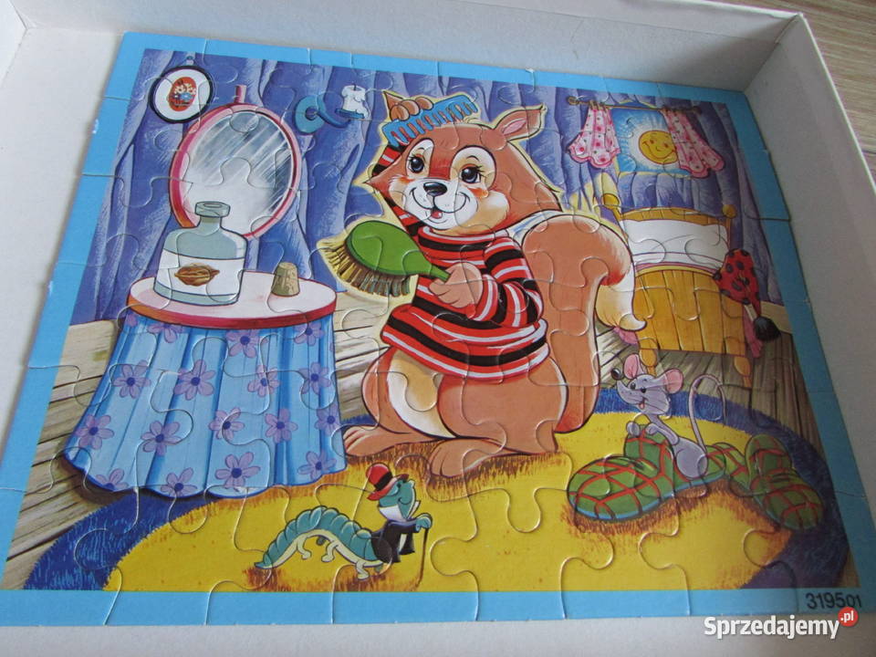 puzzle 3w1 zestaw zwierzęta wiewiórki 23 x 19 Kraków