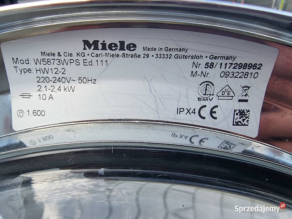 Pralka W 5873 WPS Miele Edition 111 A 1400obrmin wolnostojące Poznań