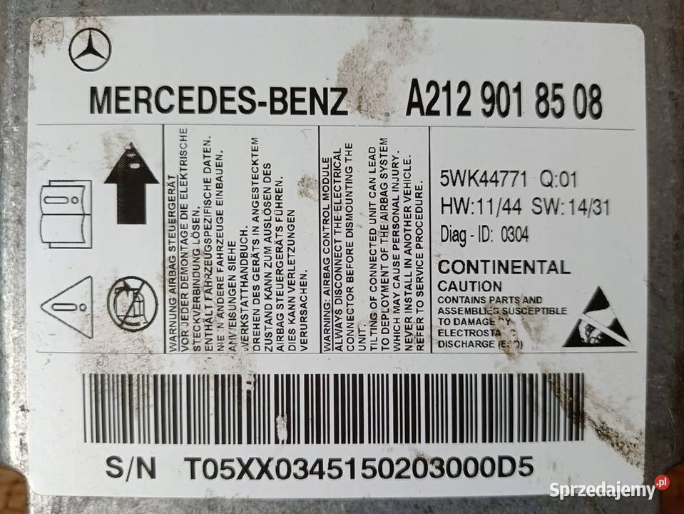 MERCEDES EKLASA W207 W212 MODUŁ PODUSZEK SENSOR Pleszew