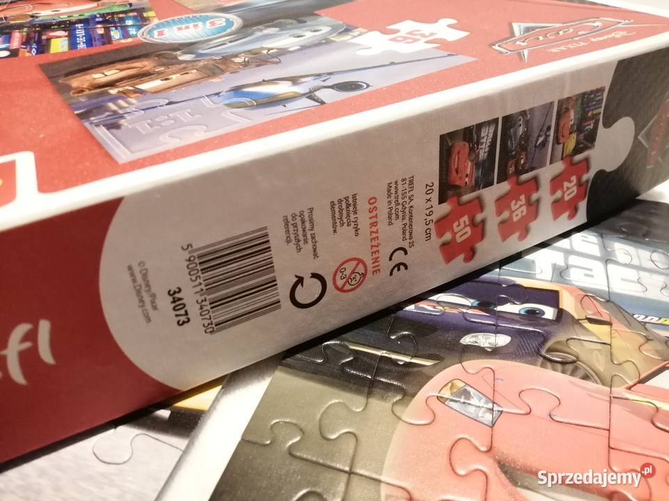 Auta Cars 3w1 34073 Trefl 20 36 50 Puzzle Czeladź