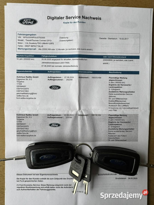 Ford Grand Tourneo Connect zachodniopomorskie Szczecin sprzedam