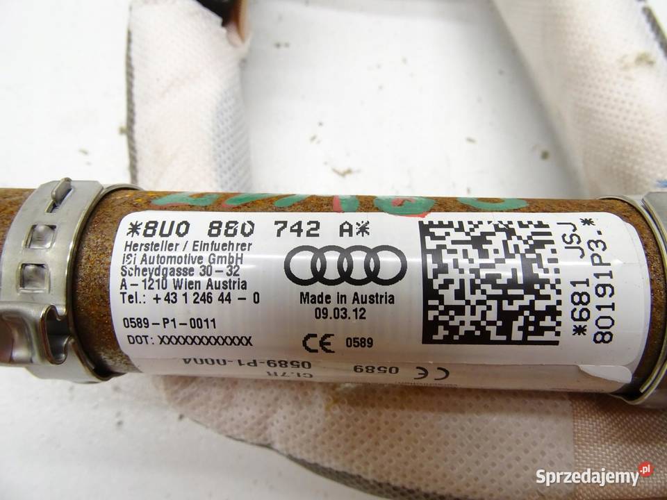KURTYNA POWIETRZNA AIRBAG PRAWA AUDI Q3 8U