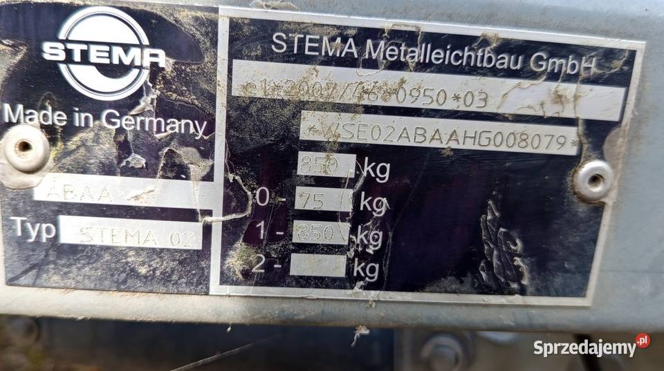 Przyczepa Stema 850