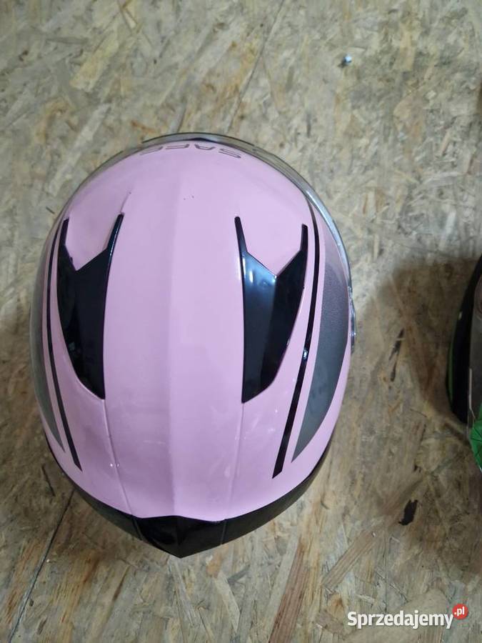 Kask skuter czarny różowy biały popielaty helmet Głogowa
