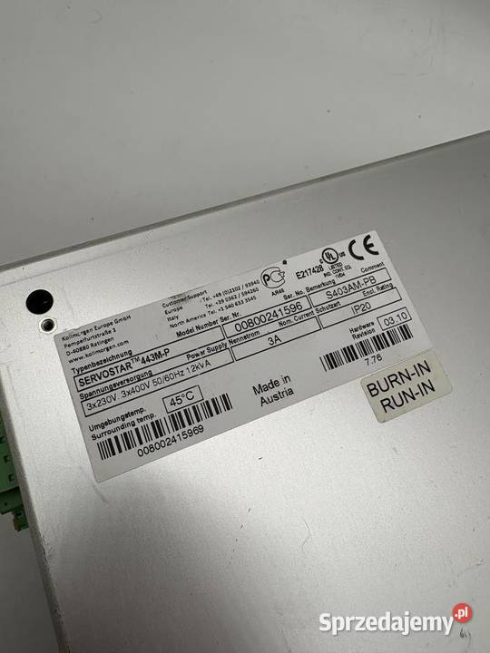 Kollmorgen Servostar 443MP S403AMPB Servo Drive Warszawa sprzedam