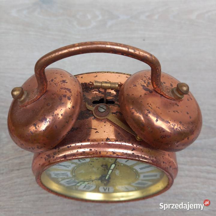 Miedziany francuski zegar francuski budzik Warszawa