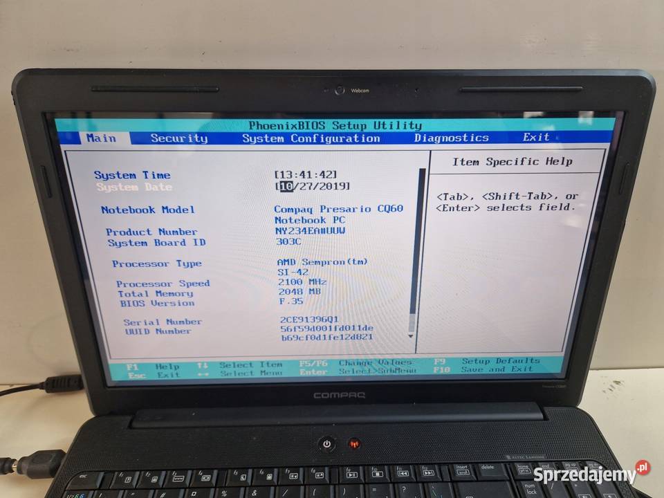 Laptop Compaq Presario CQ60 Warszawa