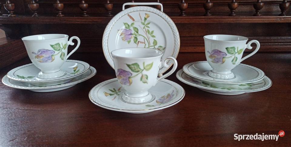 Śliczna Filiżanka z talerzykiem deserowym CT Gdańsk