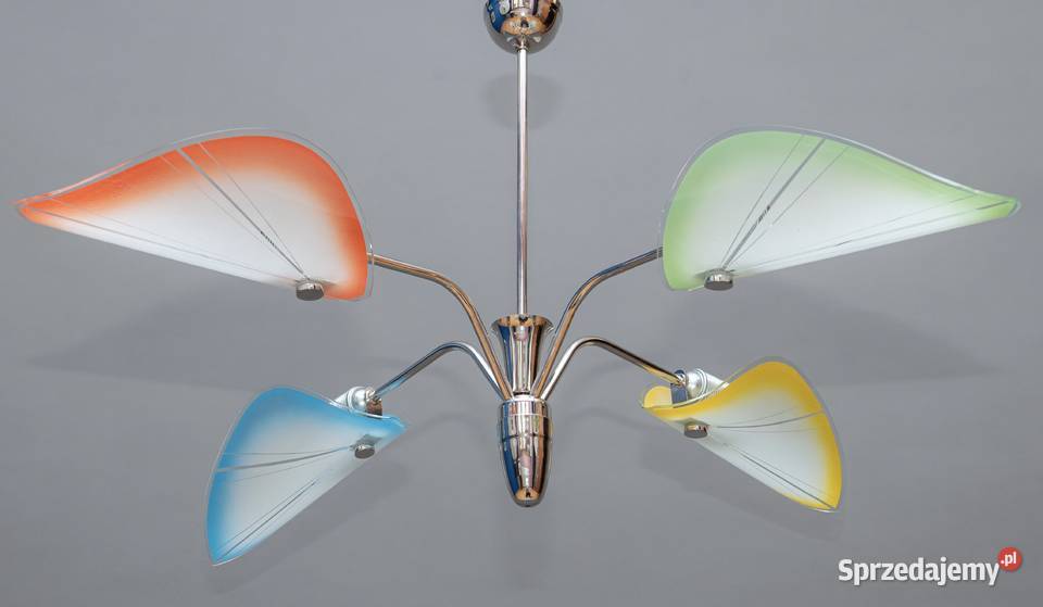 Żyrandol lata 60 Look PopArt MidCentury Vintage śląskie Dąbrowa Górnicza sprzedam