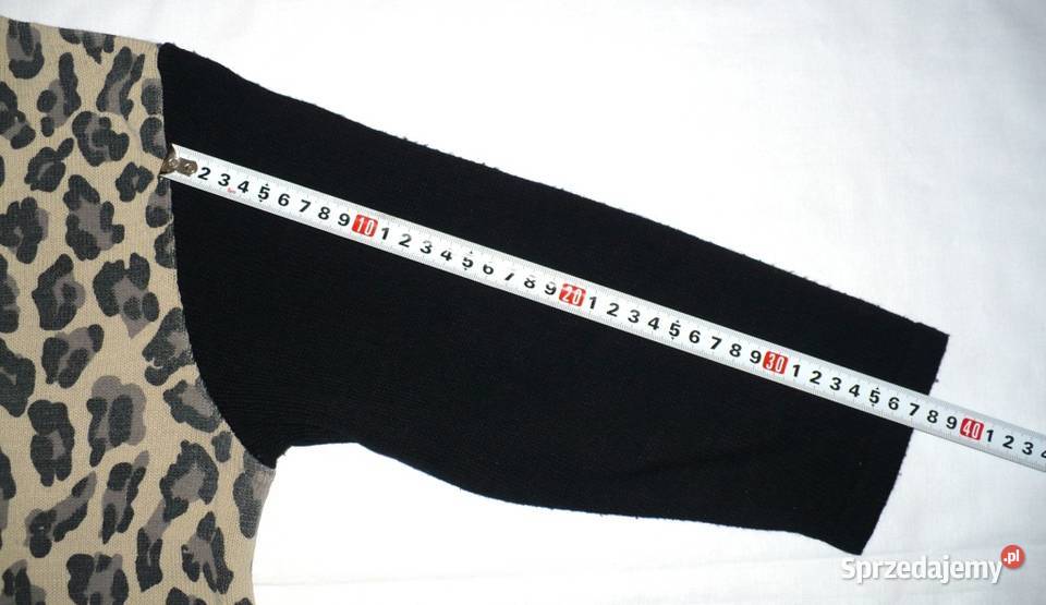 Sweter czarny z panterką r 40 Panterka śląskie Świętochłowice