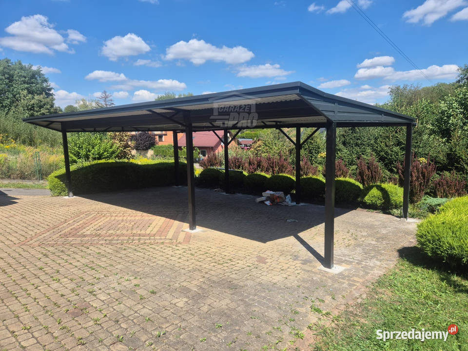 Wiata samochodowa CarPort 8x5 m wypust dachu 1m Nieruchomości Toruń sprzedam