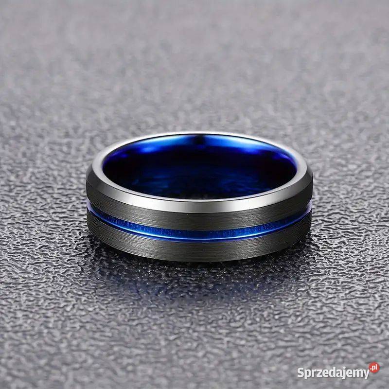 Obrączka z wolframu w ciekawym stylu Swarzędz
