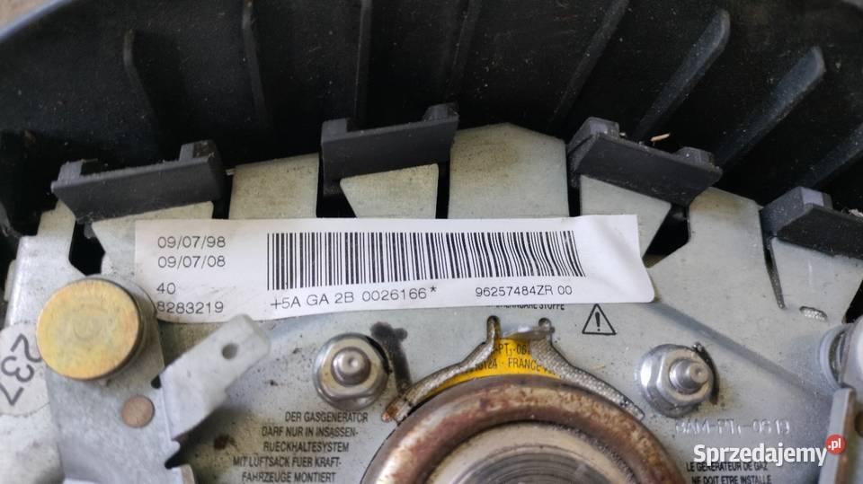 Poduszka powietrzna Airbag Kierowcy Peugeot 206 Wólka Pełkińska