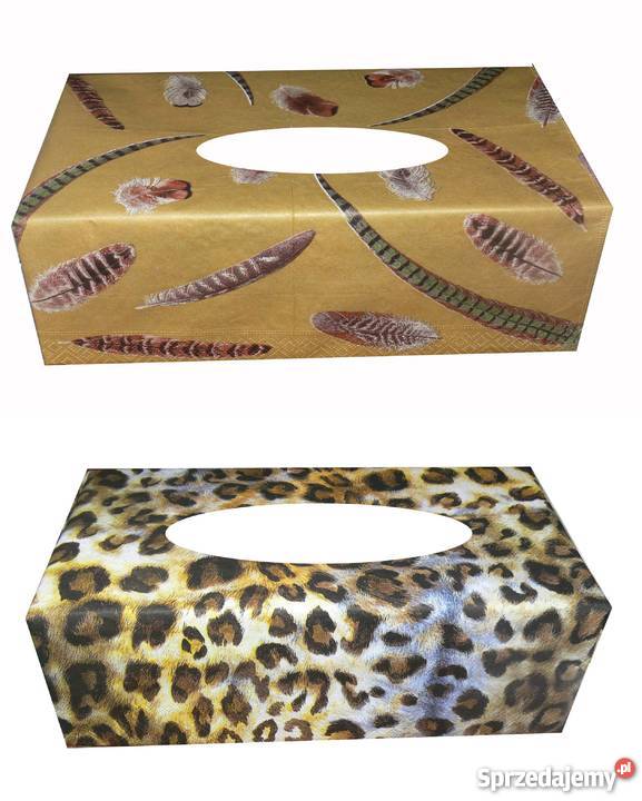 Pojemnik drewniany chustecznik decoupage prezent sprzedam