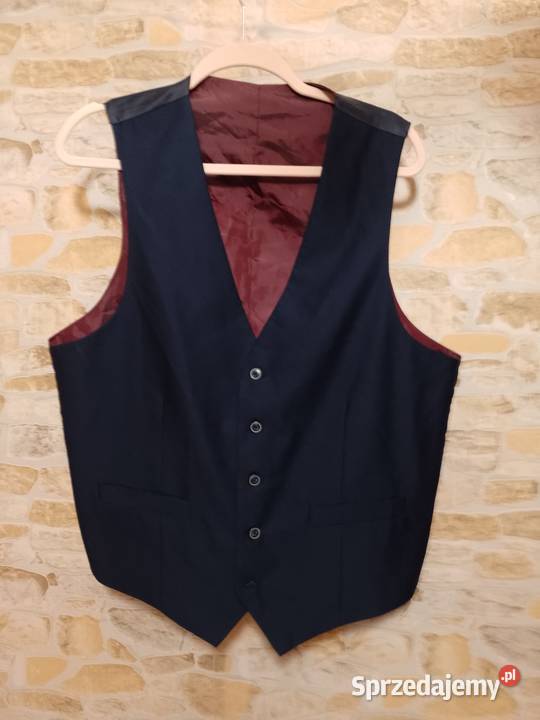 L EUR 52 Granatowa kamizelka garniturowa z Kraków sprzedam
