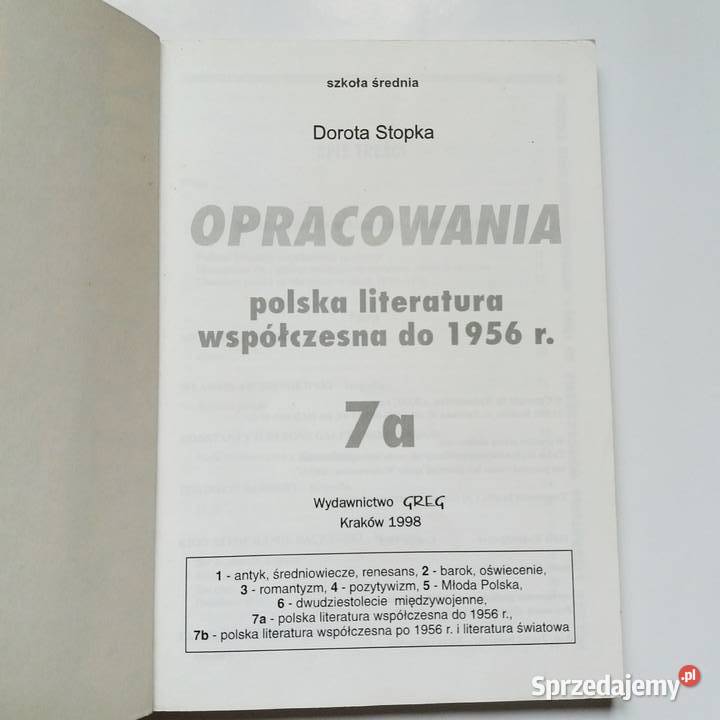 DStopka Lektury Polska literatura współczesna do skrypt, zeszyt ćwiczeń, zbiór zadań, testów Łódź