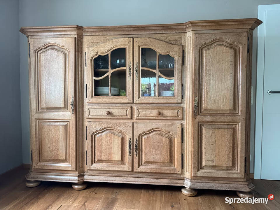 Ładny kredens dębowy dębowa biblioteka serwantka Sypniewo