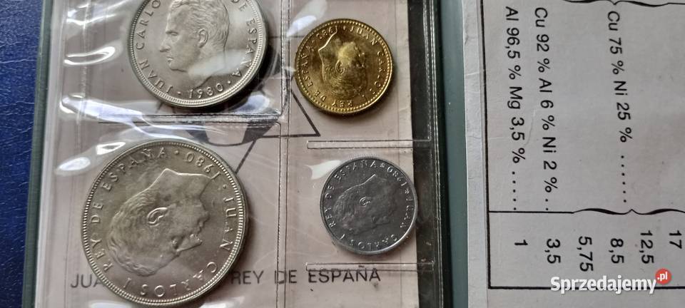 Stare monety 1980 Hiszpania set Mundial 1982 2 sprzedam