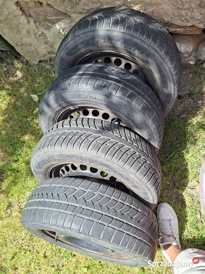Opony zimowy R15 19565 na felgach Continental Świebodzice sprzedam