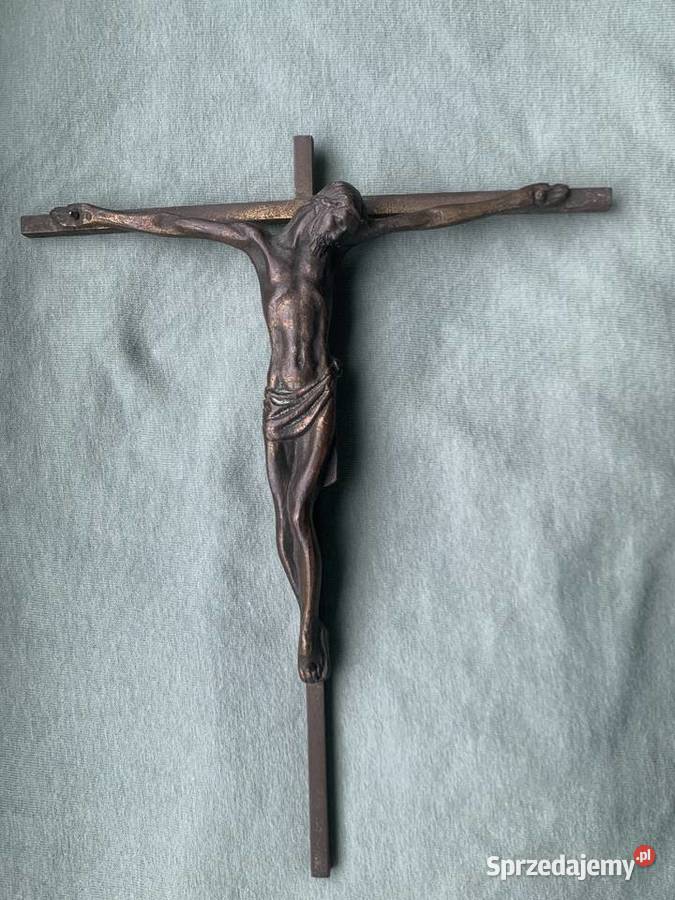Krzyżyk na ścianę Jezus brąz