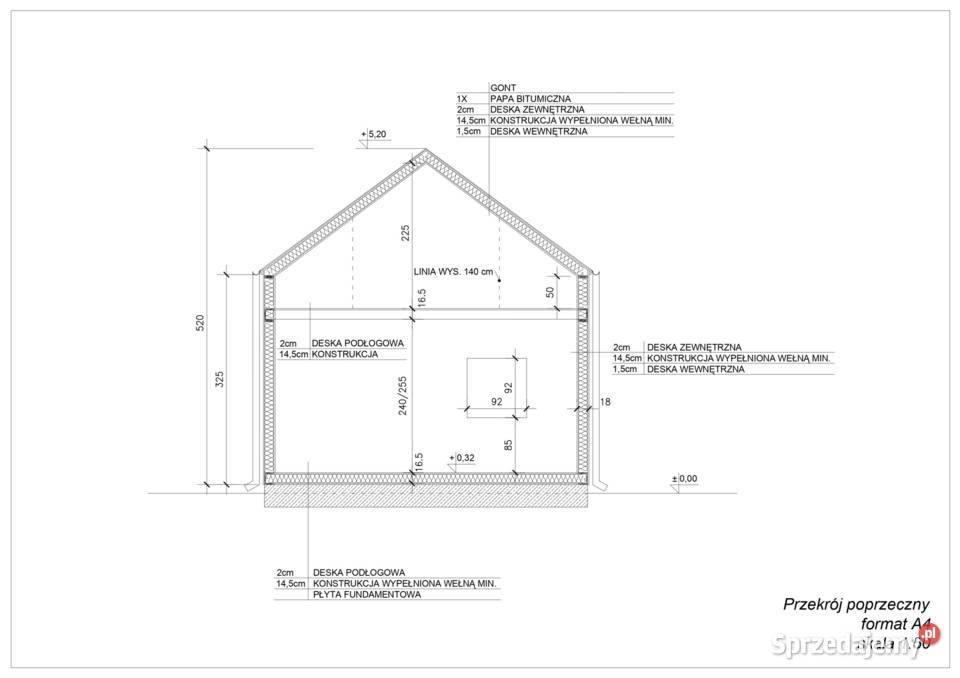 Drewniany domek całoroczny letniskowy 4m5m 1520 Wrocław