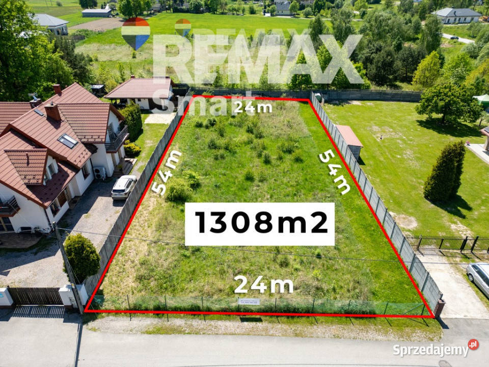 Działka budowlana 1302 m media szkoły natura
