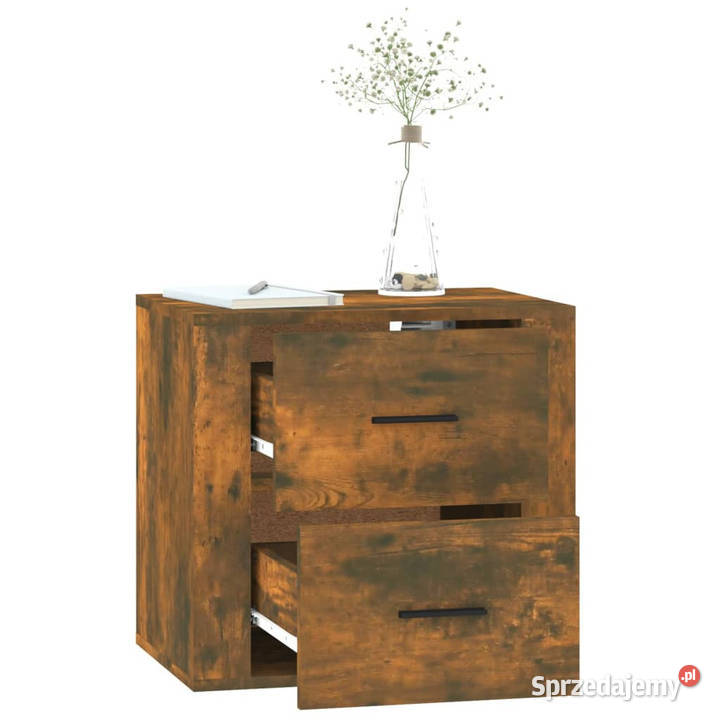 Wisząca szafka nocna przydymiony dąb 50x36x47
