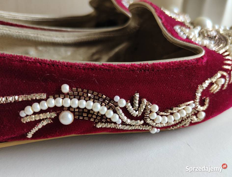 Płaskie buty loafers 38 retro vintage welur zachodniopomorskie Szczecin