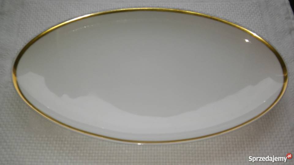 półmisek talerz biała porcelana ze złoceniami pomorskie Gdańsk sprzedam