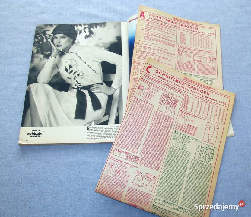Burda International WiosnaLato 1976 moda szycie kujawsko-pomorskie Skępe