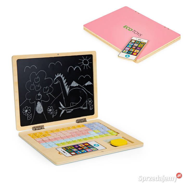 Tablica edukacyjna magnetyczna laptop litery Smogorzów